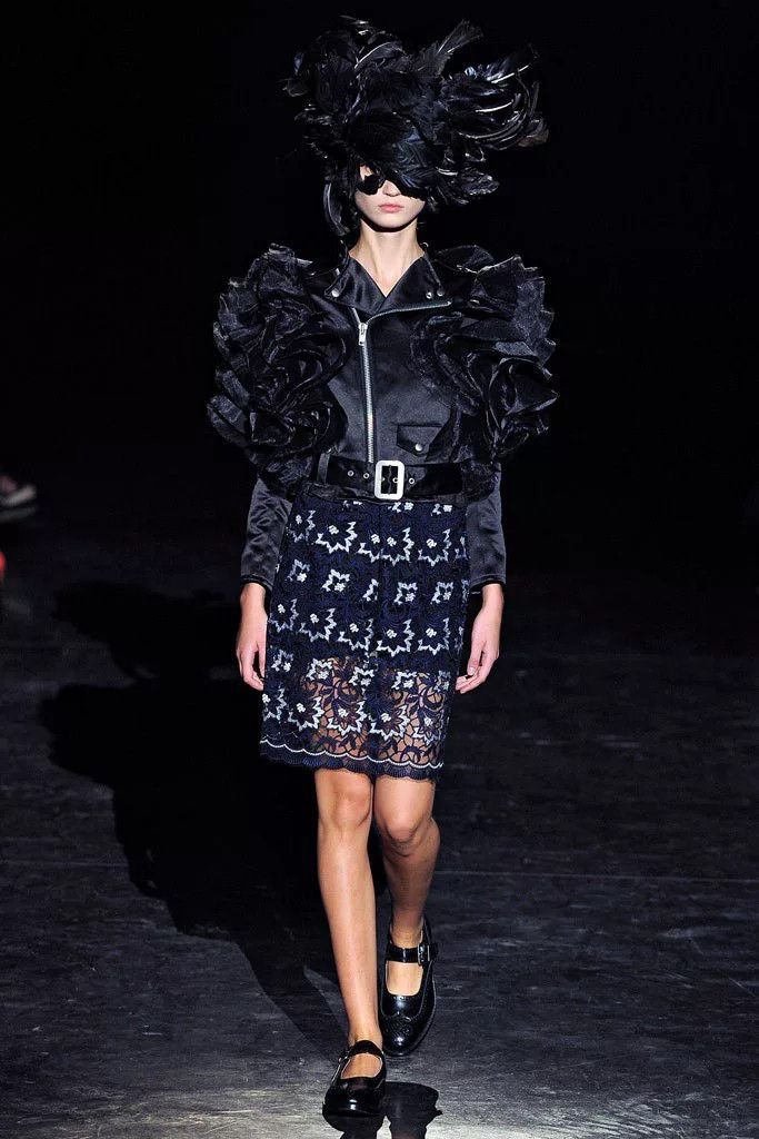 Junya Watanabe black ruffled leather jacket by junya watanabe Size US S / EU 44-46 / 1 - 8 Thumbnail