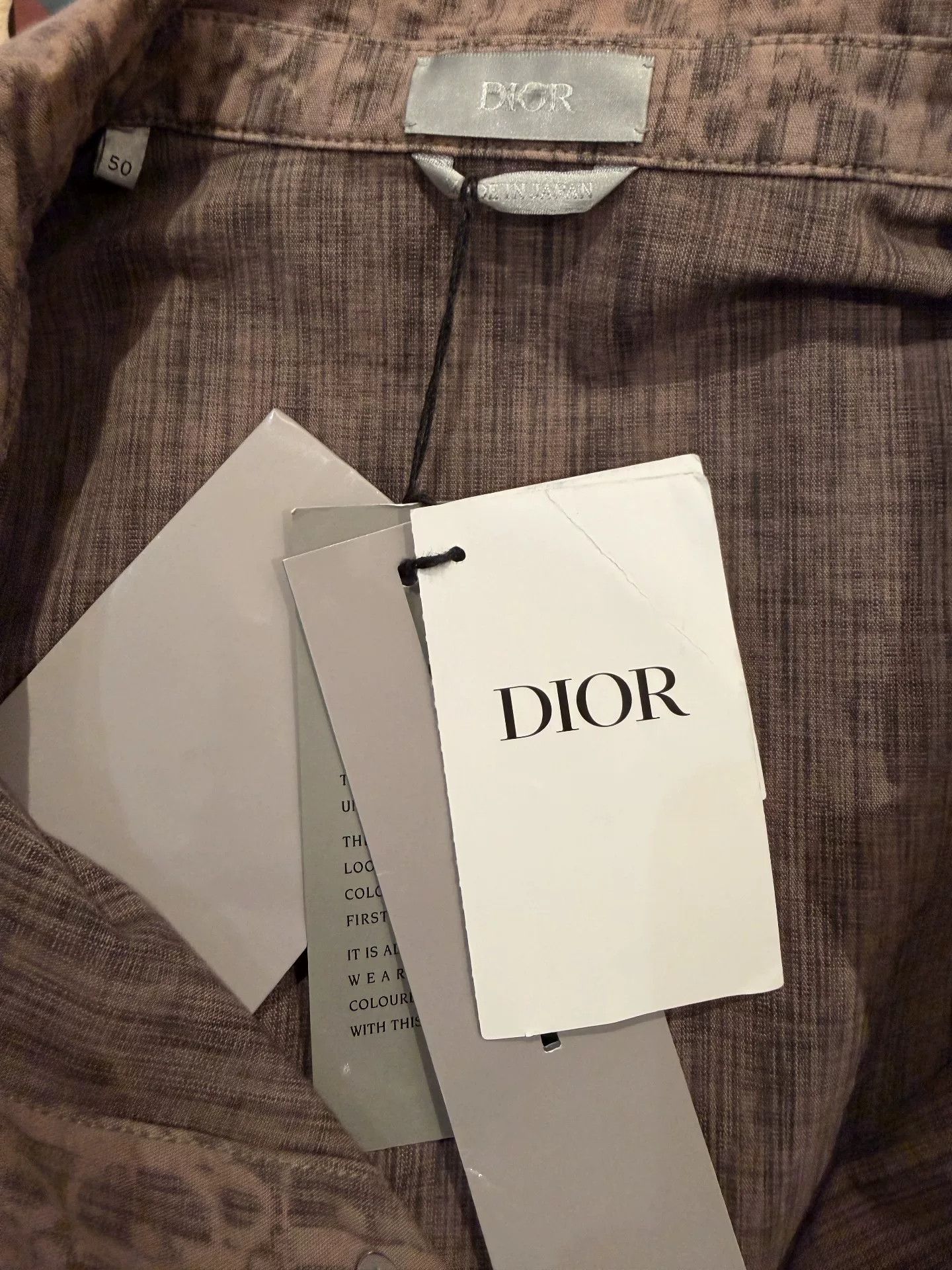 Dior dior logo patterned long sleeve shirt Size US L / EU 52-54 / 3 - 4 Thumbnail