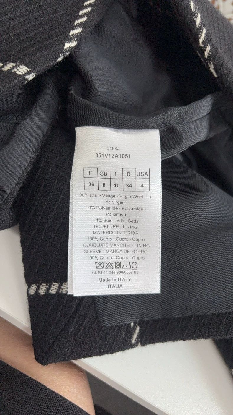 Dior Dior Wool Black Plaid Blazer Size US XS / EU 42 / 0 - 4 Thumbnail