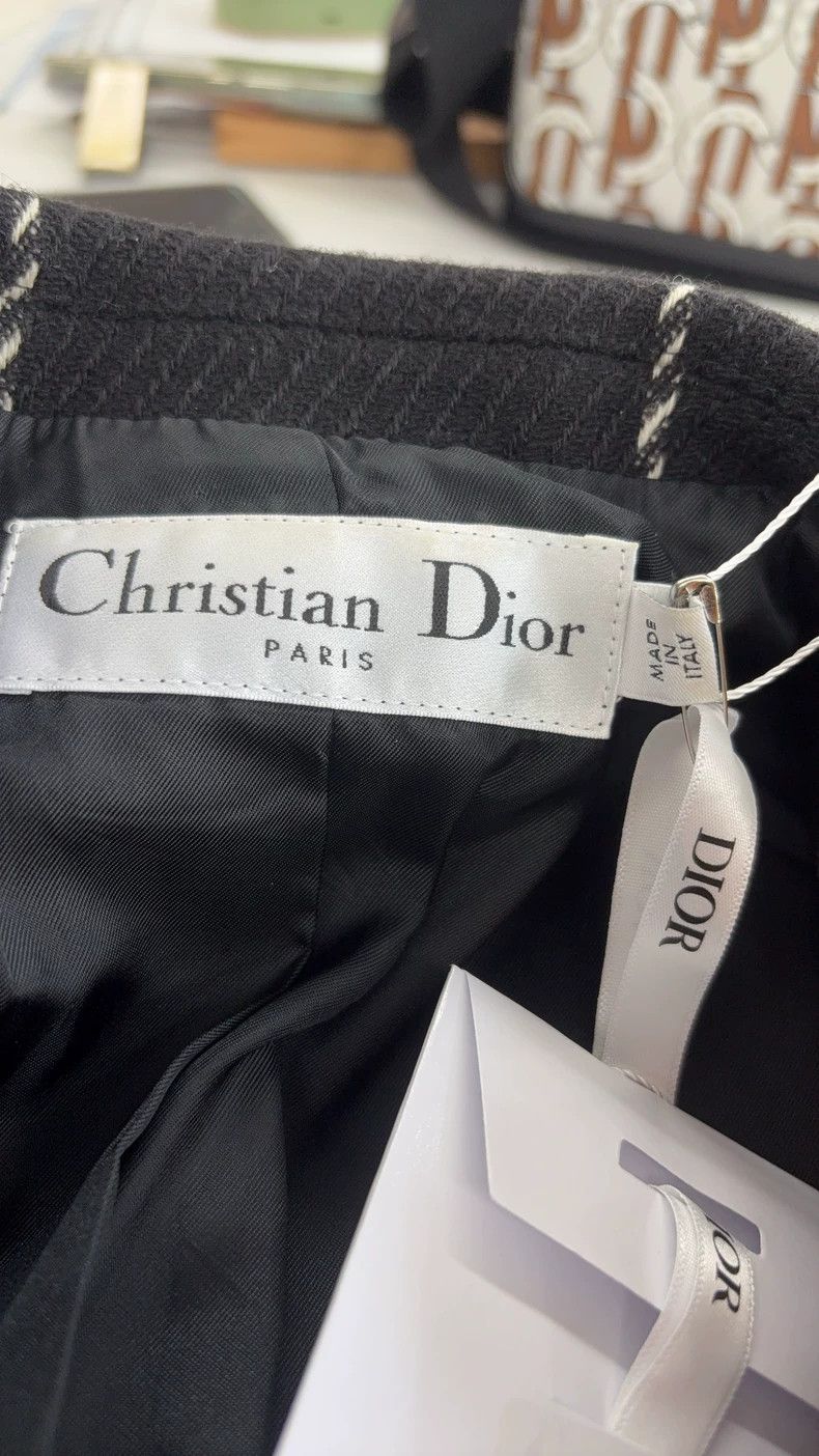 Dior Dior Wool Black Plaid Blazer Size US XS / EU 42 / 0 - 3 Thumbnail