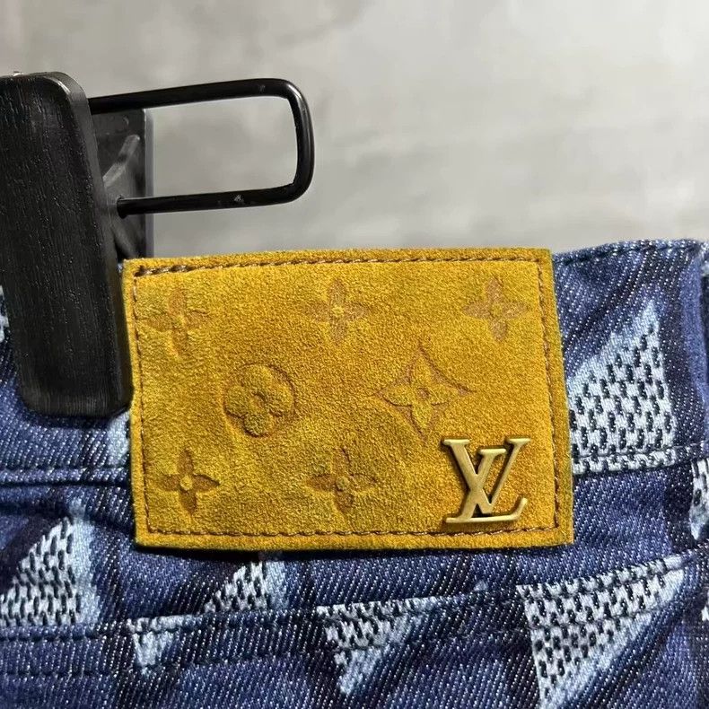 Louis Vuitton Louis Vuitton Blue Gray Check Jeans Size US 30 / EU 46 - 4 Thumbnail