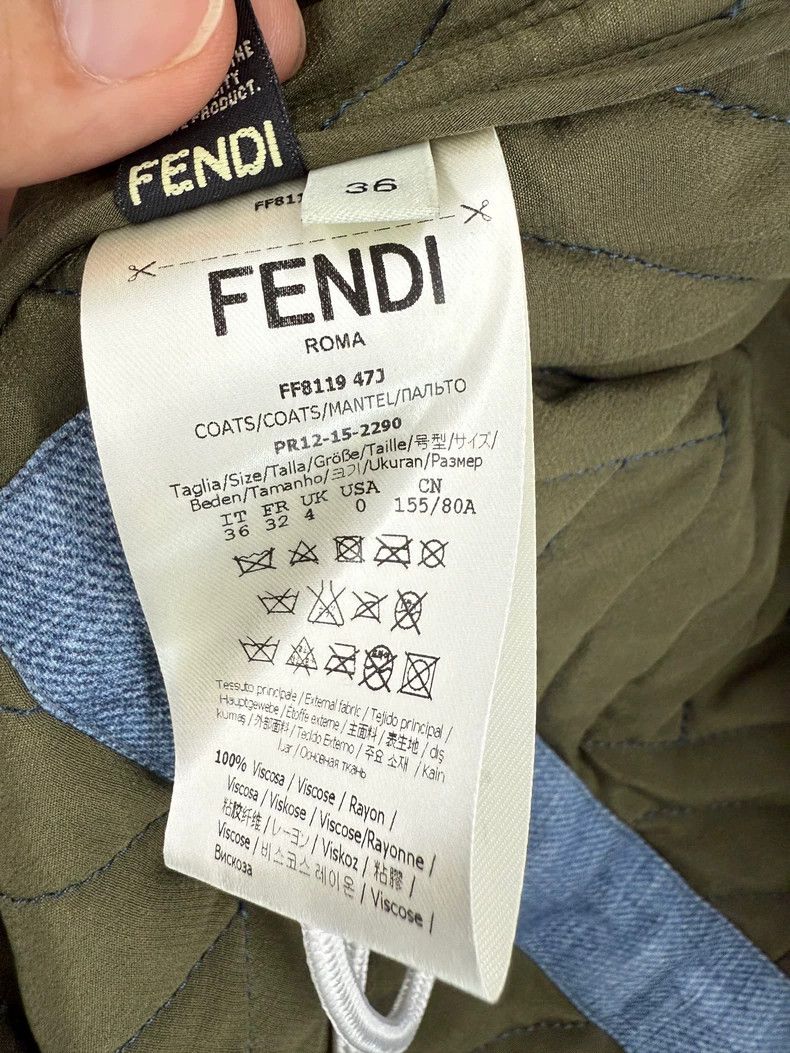 Fendi Fendi Long Cotton Coat 36 FF8119 47J Size US XS / EU 42 / 0 - 4 Thumbnail