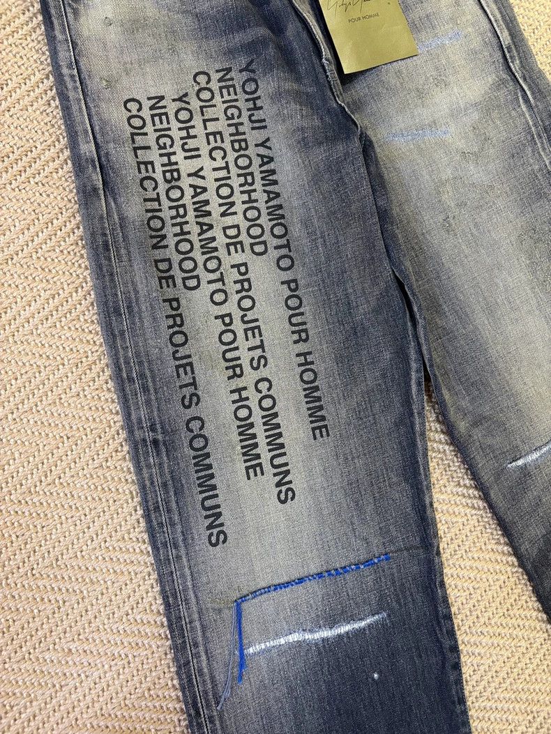 Yohji Yamamoto Neighborhood x Yohji Yamamoto Distressed Jeans Size US 26 / EU 42 - 3 Thumbnail