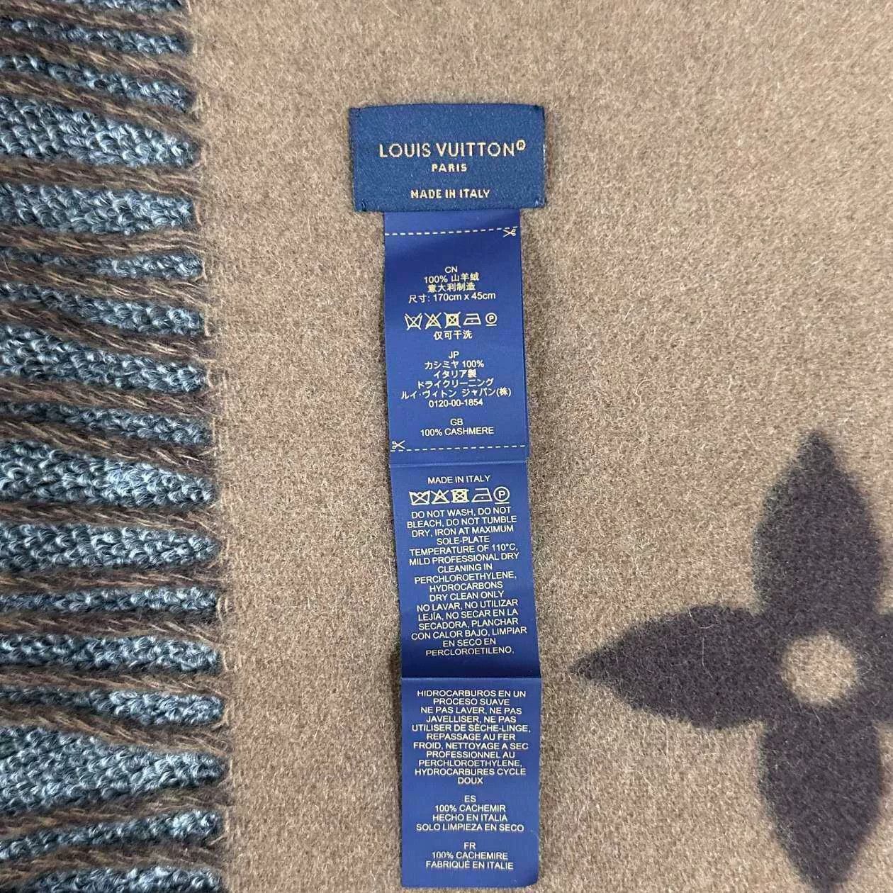 Louis Vuitton Louis Vuitton Brown Cashmere Scarf Size ONE SIZE - 4 Thumbnail