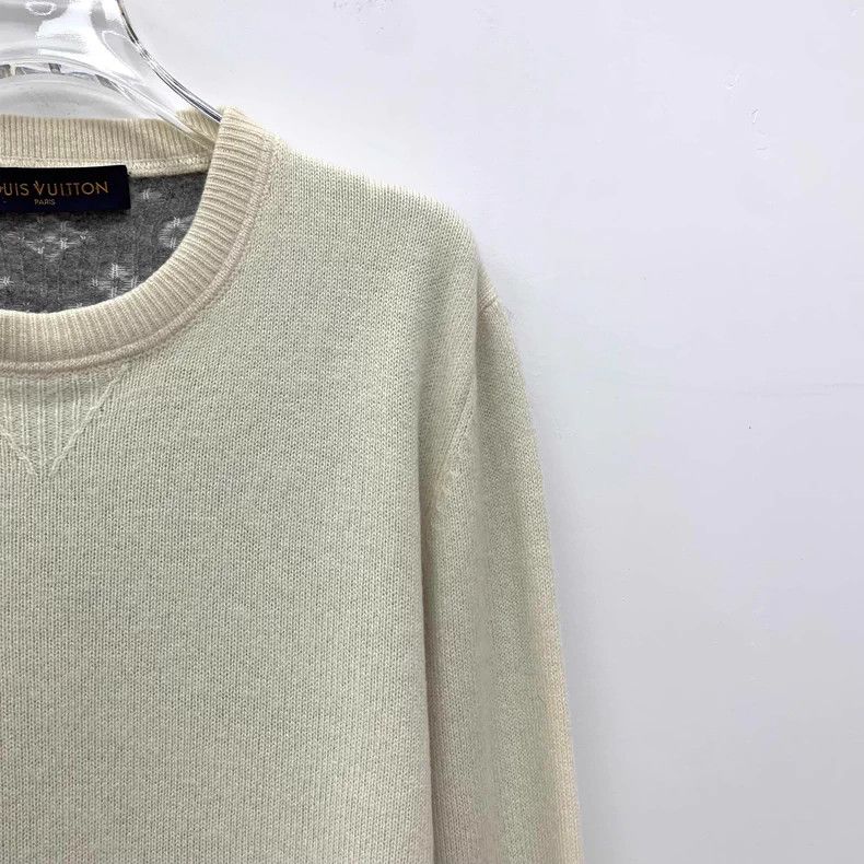 Louis Vuitton Louis Vuitton Beige Monogram Cashmere Sweater Size US S / EU 44-46 / 1 - 3 Thumbnail