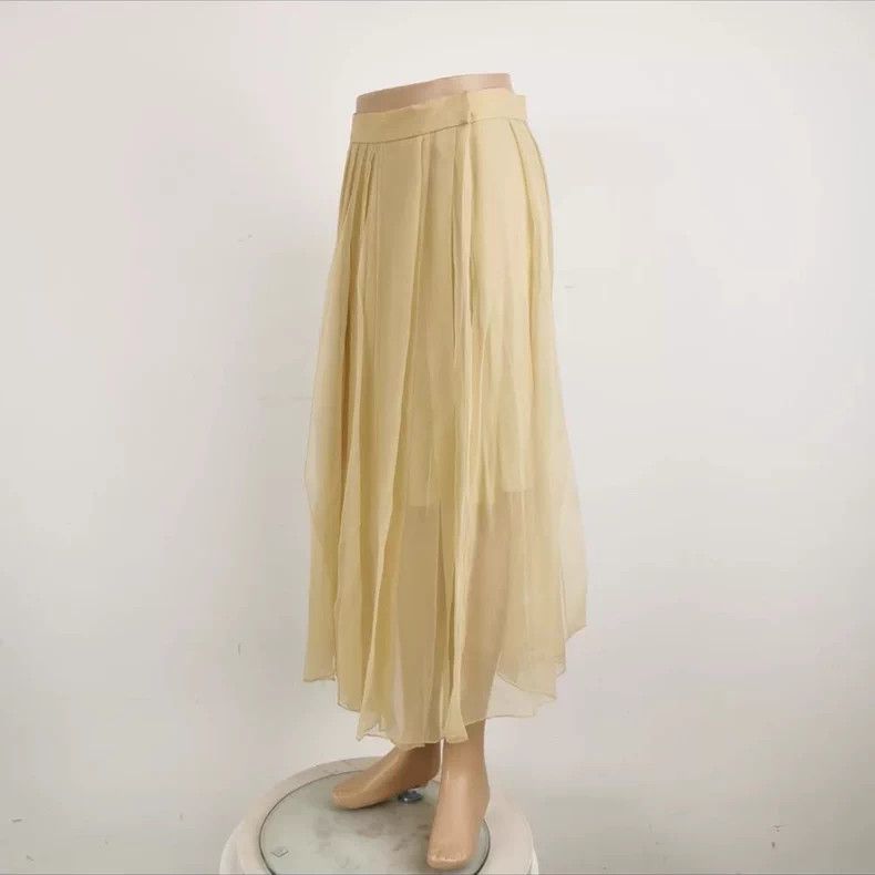 Brunello Cucinelli Brunello Cucinelli Yellow Tulle Skirt Size US 38 / EU 54 - 2 Thumbnail