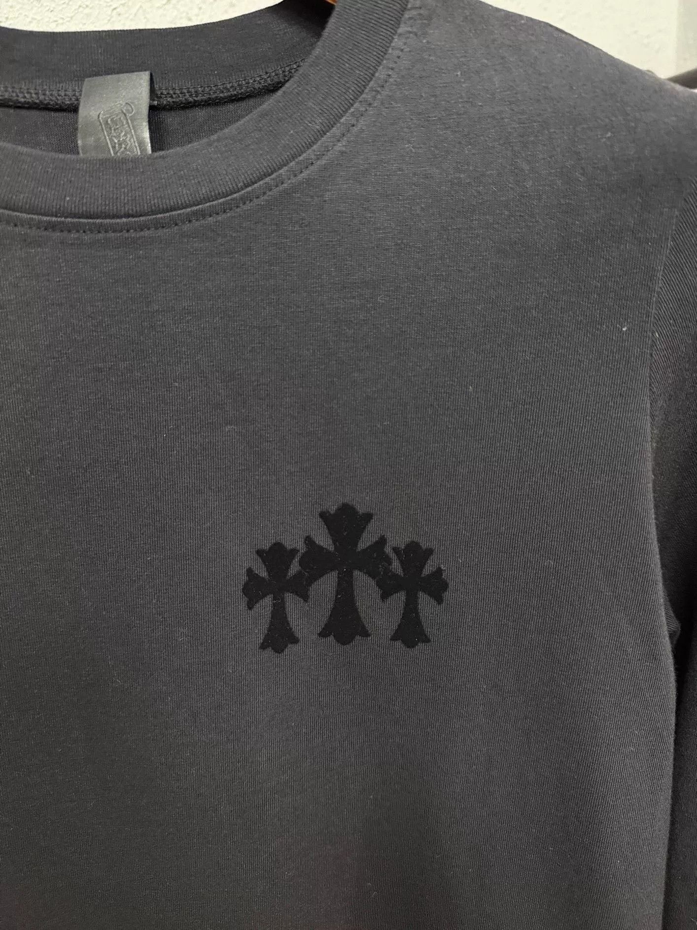 Chrome Hearts Chrome Hearts Black Velvet Cross Longsleeve Size US M / EU 48-50 / 2 - 3 Thumbnail