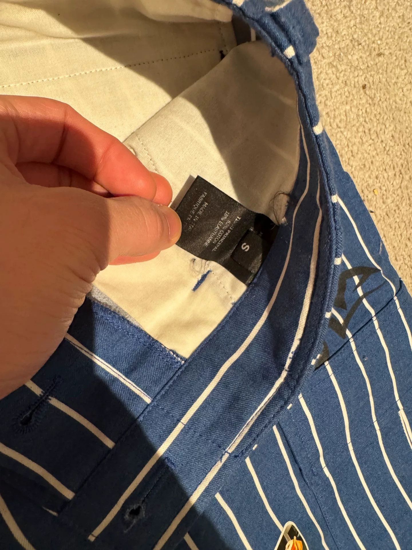 Vetements Vetements Blue Pinstripe Cargo Pants Size US 26 / EU 42 - 4 Thumbnail