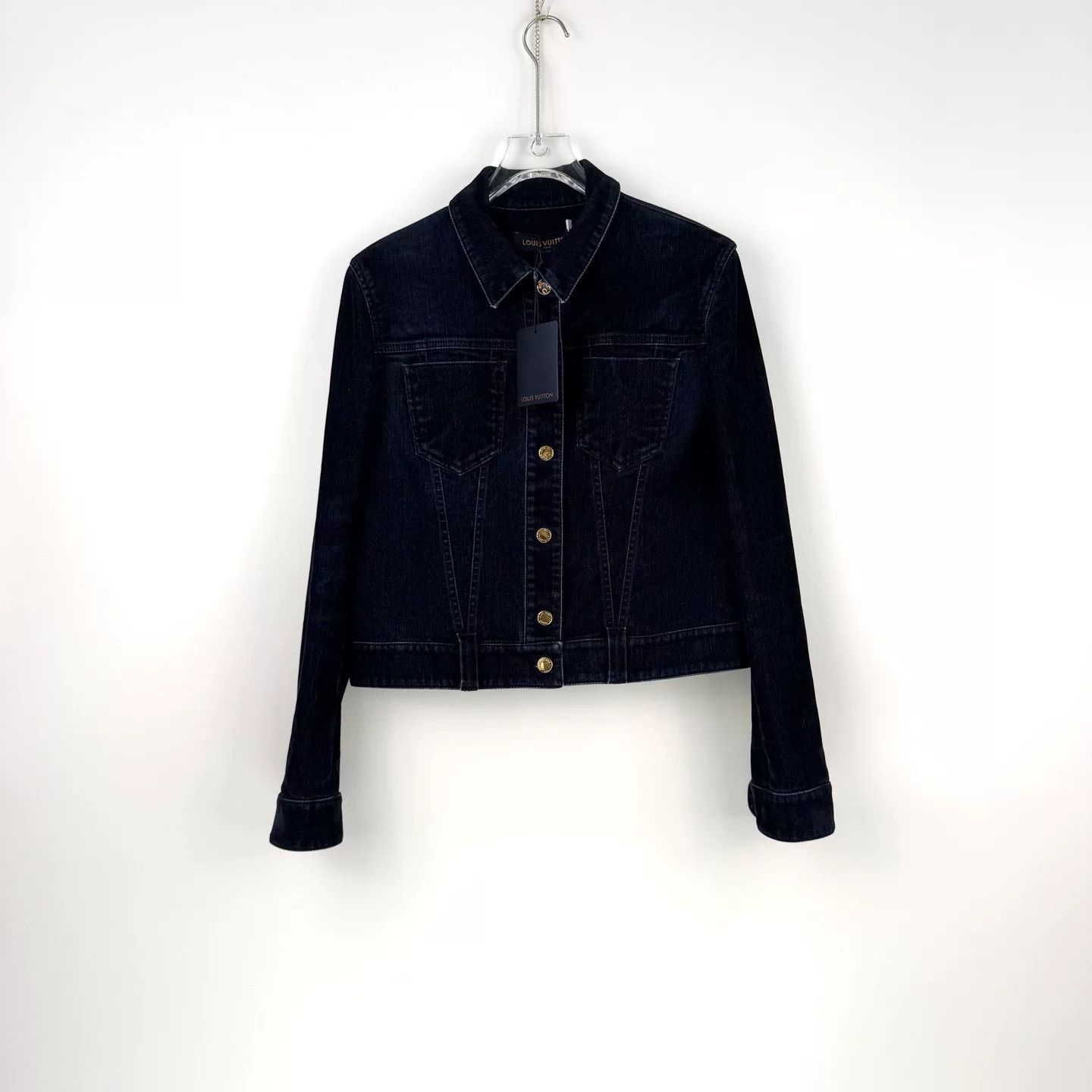 Louis Vuitton LV Washed Blue Denim Jacket Gold Button Size US XL / EU 56 / 4 - 3 Thumbnail