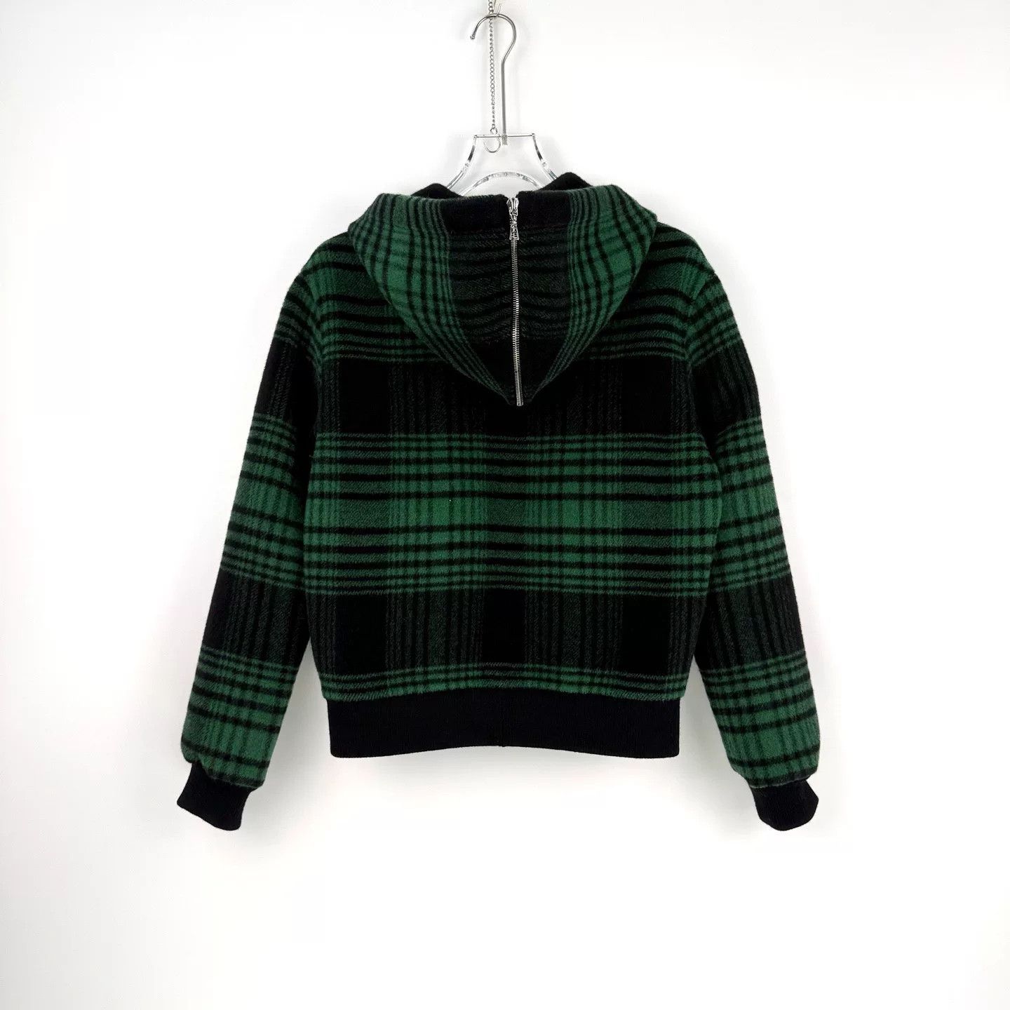 Louis Vuitton Green Plaid Wool Hooded Jacket Size US XS / EU 42 / 0 - 4 Thumbnail