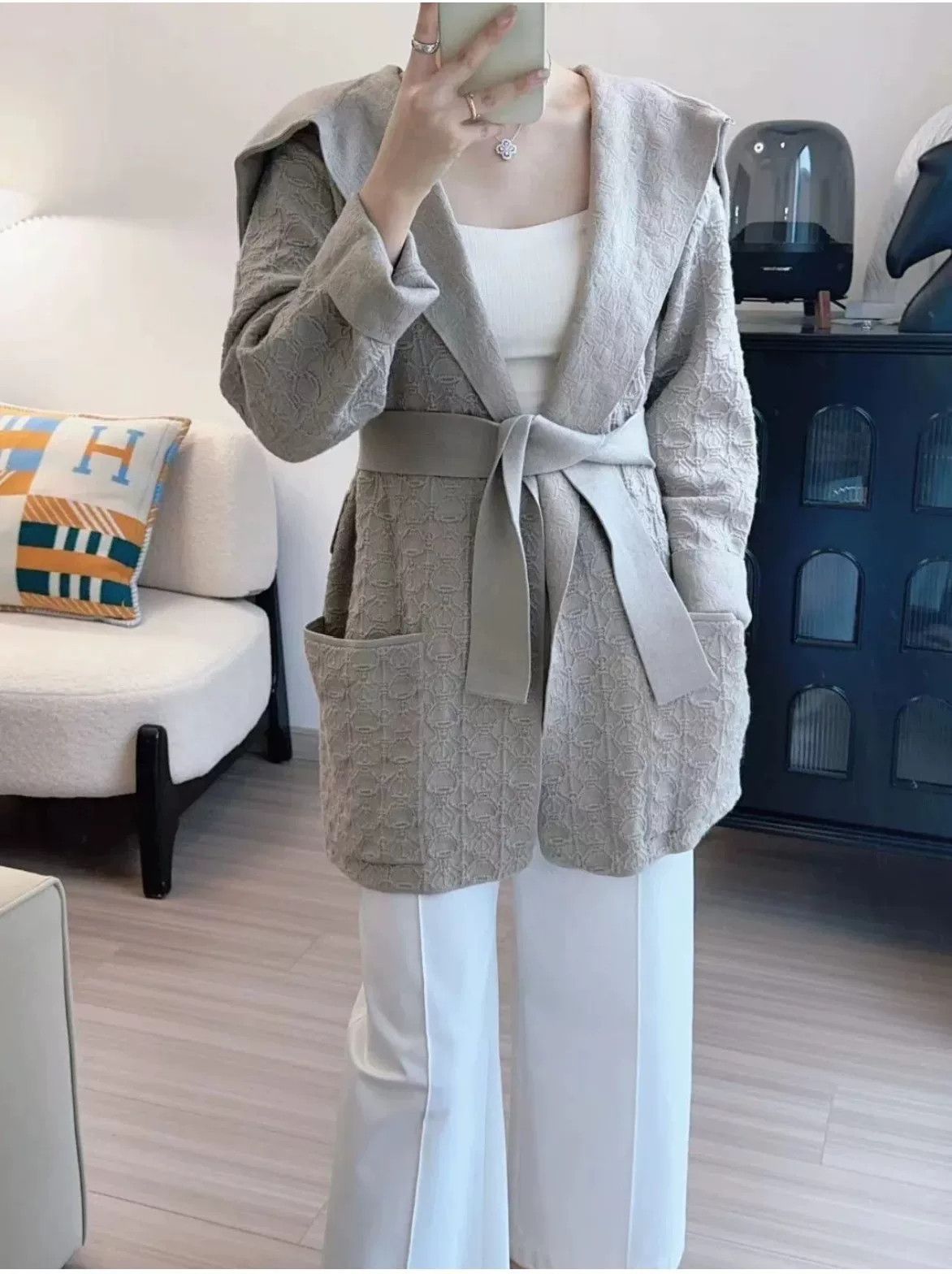Hermes Hermes Cashmere Belted Cardigan Sweater Size US XS / EU 42 / 0 - 9 Thumbnail