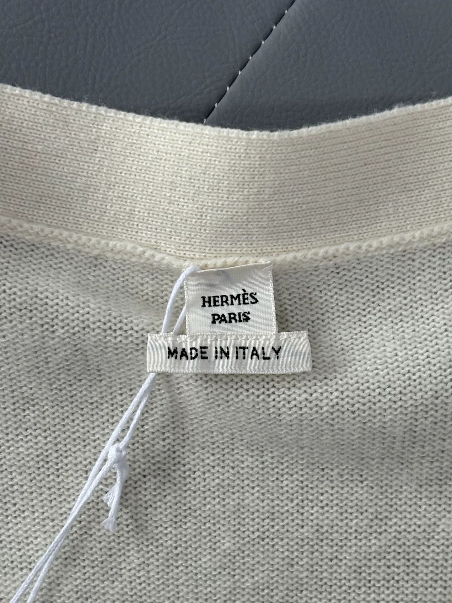 Hermes Hermes Long Knit Cardigan White Black Stripe Size US S / EU 44-46 / 1 - 2 Thumbnail