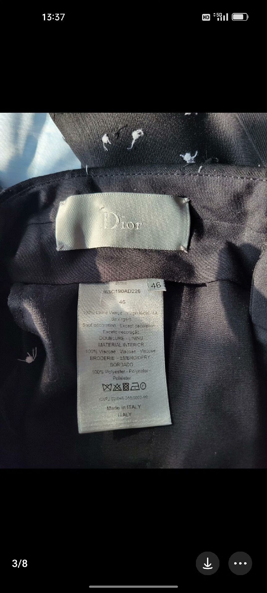 Dior Dior Homme 2017 Embroidered Suit Set Size US S / EU 44-46 / 1 - 6 Thumbnail