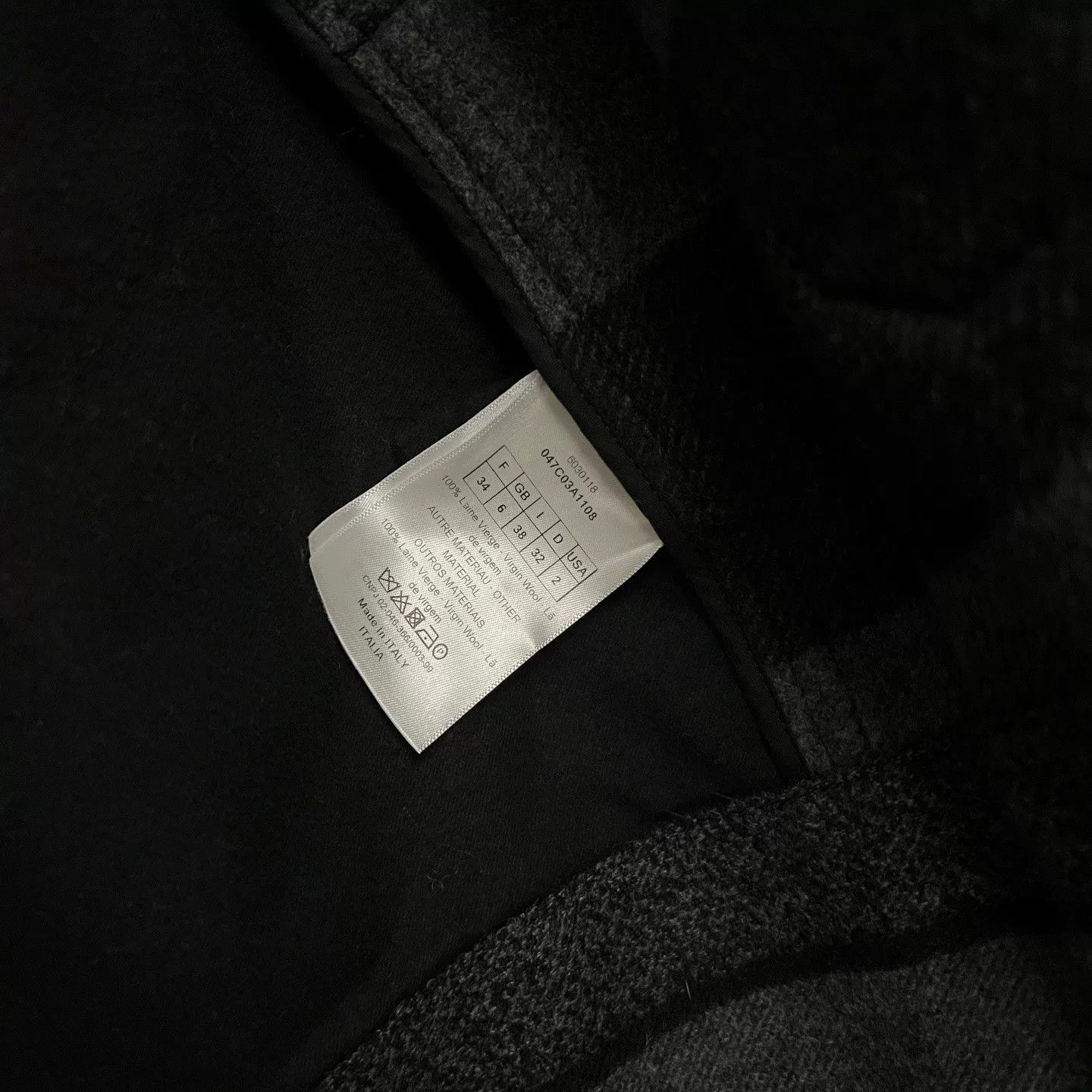 Dior Dior Wool Black Gray Plaid Coat Size US M / EU 48-50 / 2 - 6 Thumbnail
