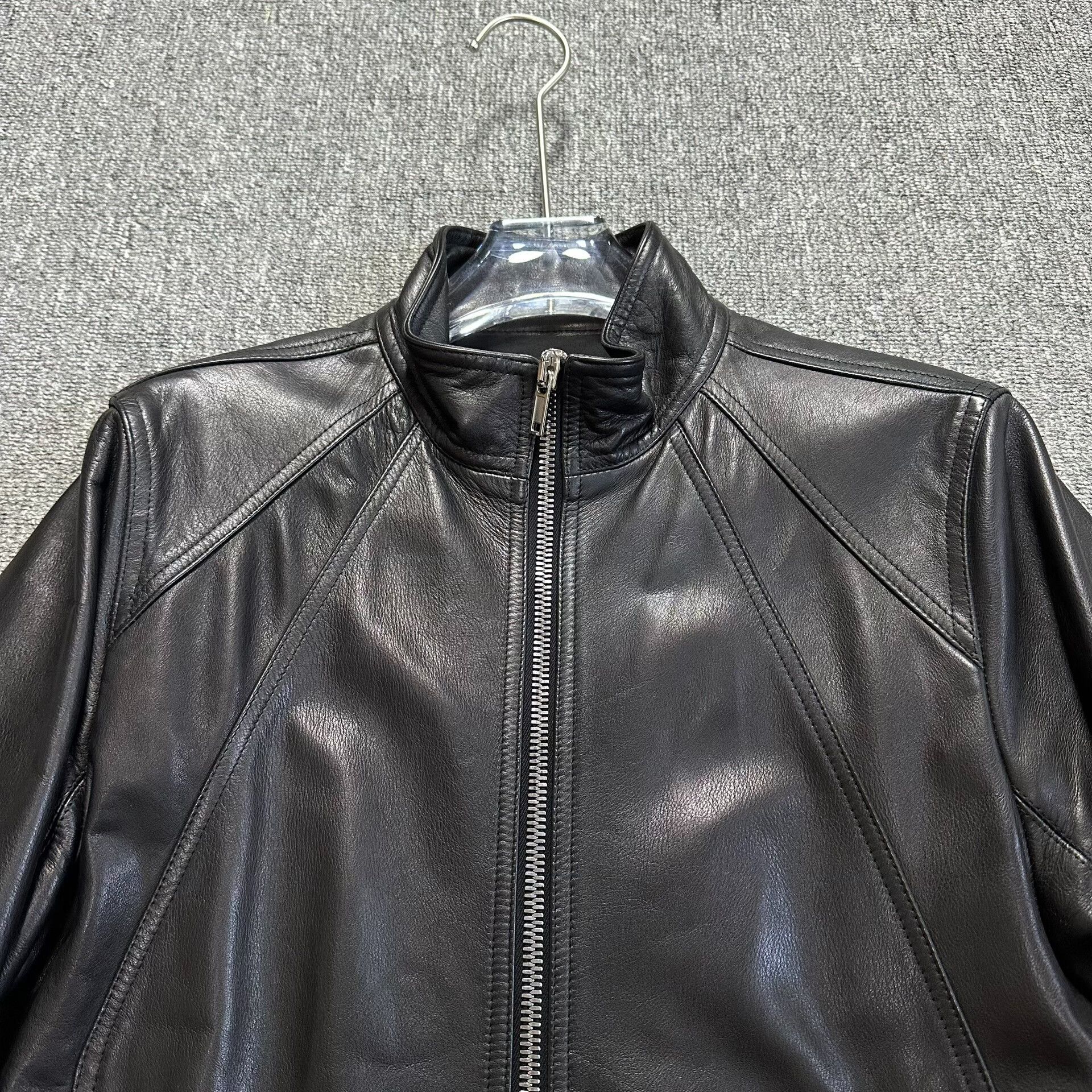 Rick Owens black leather jacket by rick owens Size US XXL / EU 58 / 5 - 3 Thumbnail