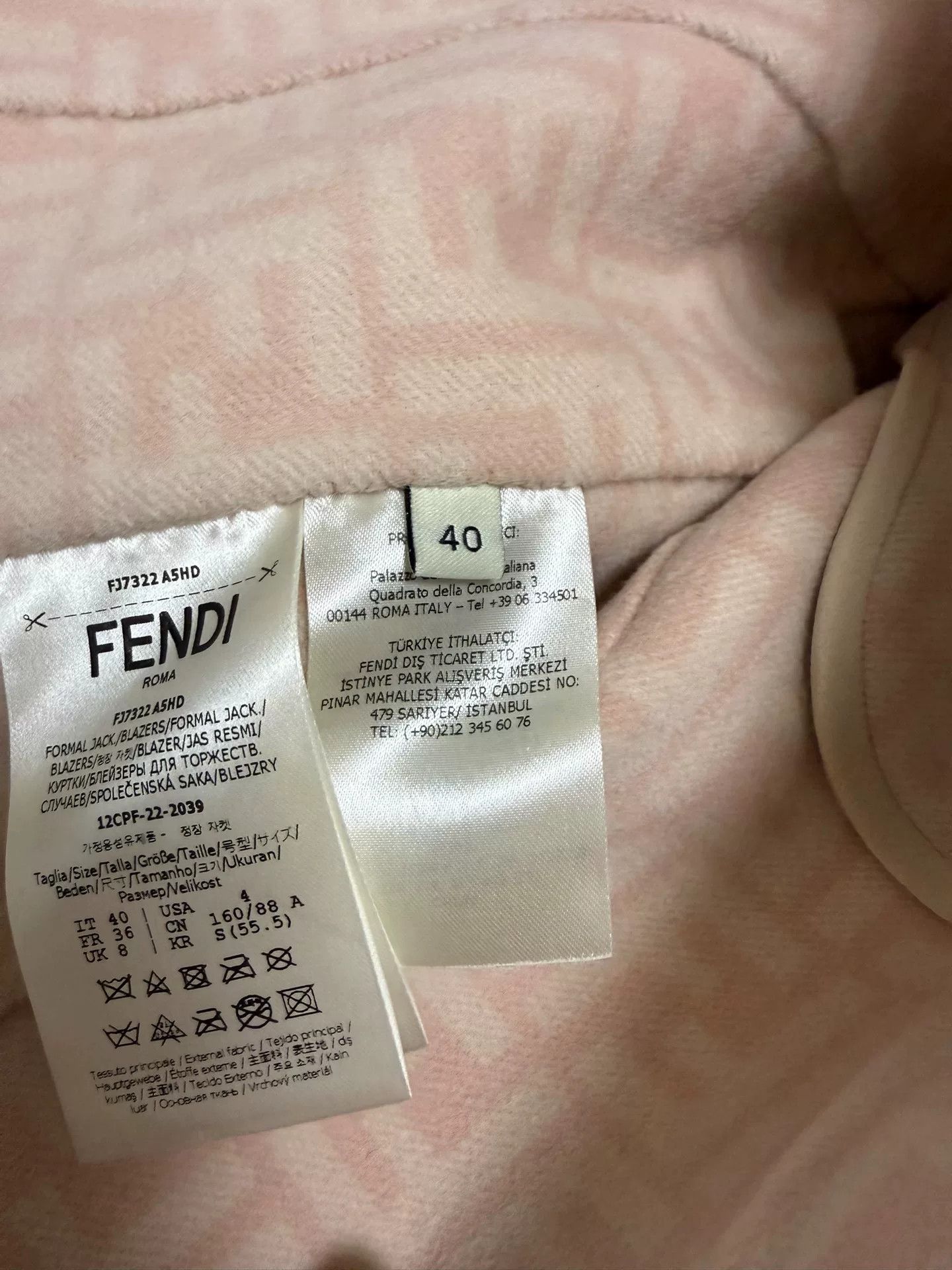 Fendi fendi pink long sleeve jacket for women Size US M / EU 48-50 / 2 - 3 Thumbnail