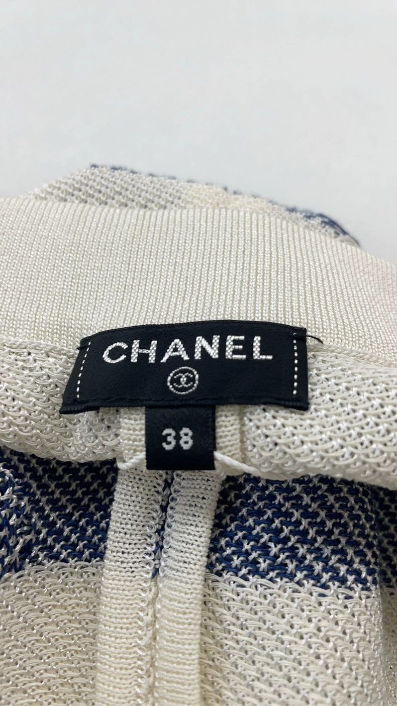 Chanel Chanel Camellia Stripe Wide-Leg Pants Size US 38 / EU 54 - 3 Thumbnail