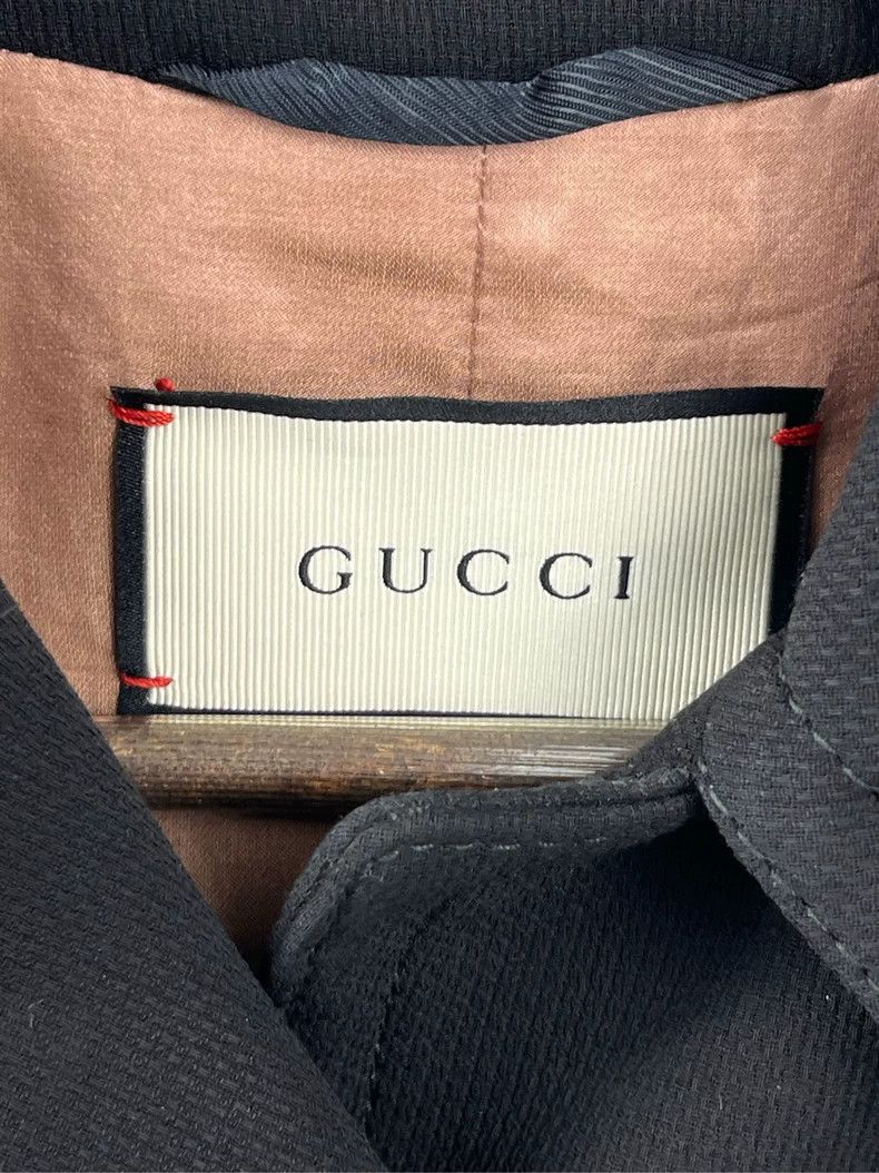 Gucci Gucci Black Logo Metal Buckle Coat 38 Size US S / EU 44-46 / 1 - 3 Thumbnail