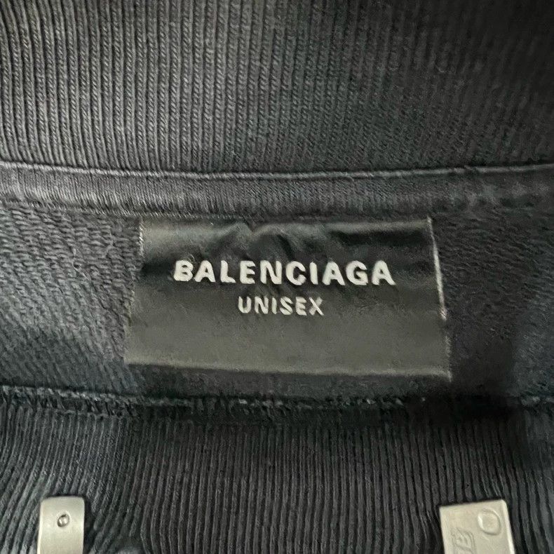 Balenciaga Balenciaga Black Perforated Metal Crewneck Sweatshirt Size US XS / EU 42 / 0 - 3 Thumbnail