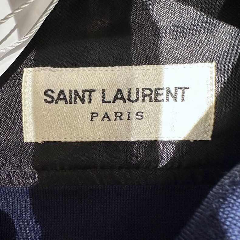Saint Laurent Paris Saint Laurent Navy Shirt Jacket Gold Logo Size US M / EU 48-50 / 2 - 5 Thumbnail
