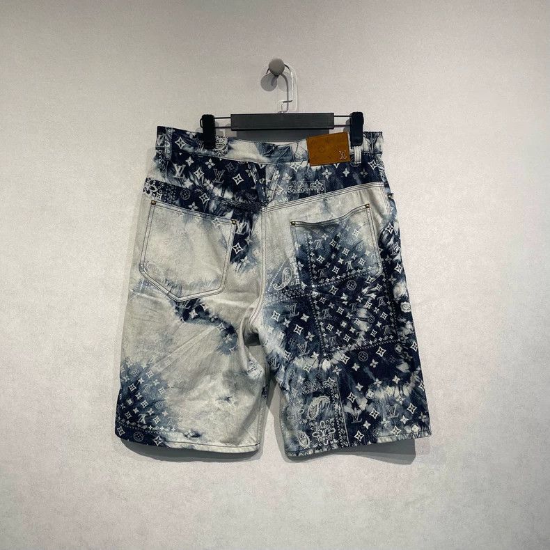 Louis Vuitton LV Denim Shorts Monogram Tie-Dye Size US 34 / EU 50 - 2 Thumbnail