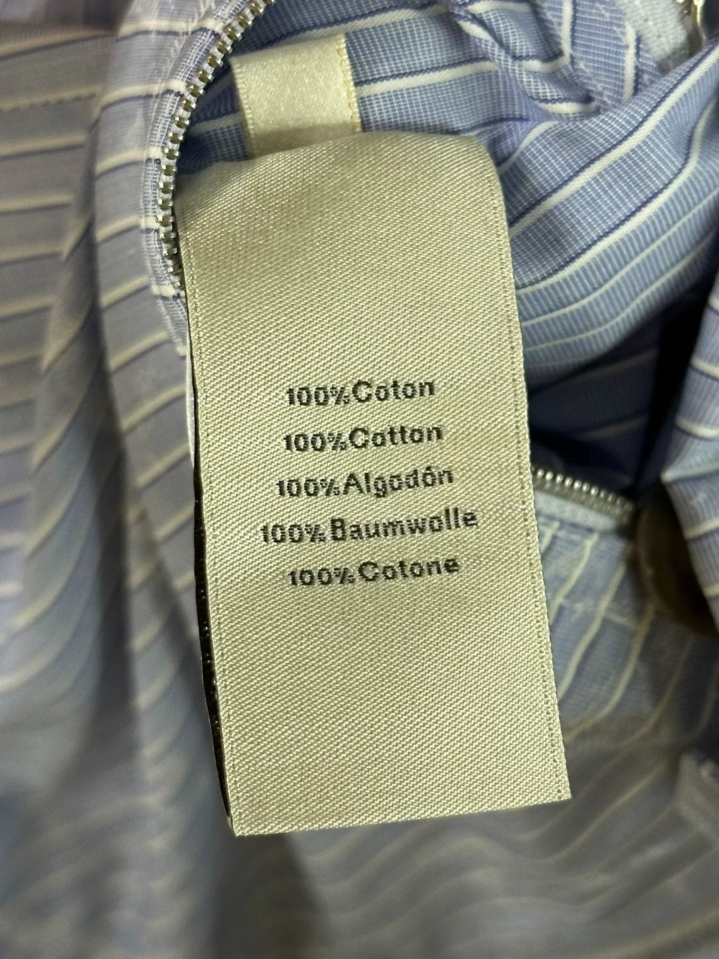 Hermes Hermes Men's Blue Striped Shirt Jacket Size US L / EU 52-54 / 3 - 5 Thumbnail