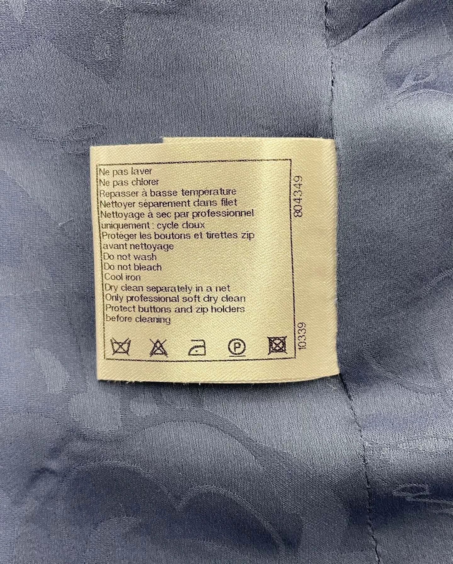 Chanel Chanel Blue Double-Breasted Coat Size US S / EU 44-46 / 1 - 6 Thumbnail