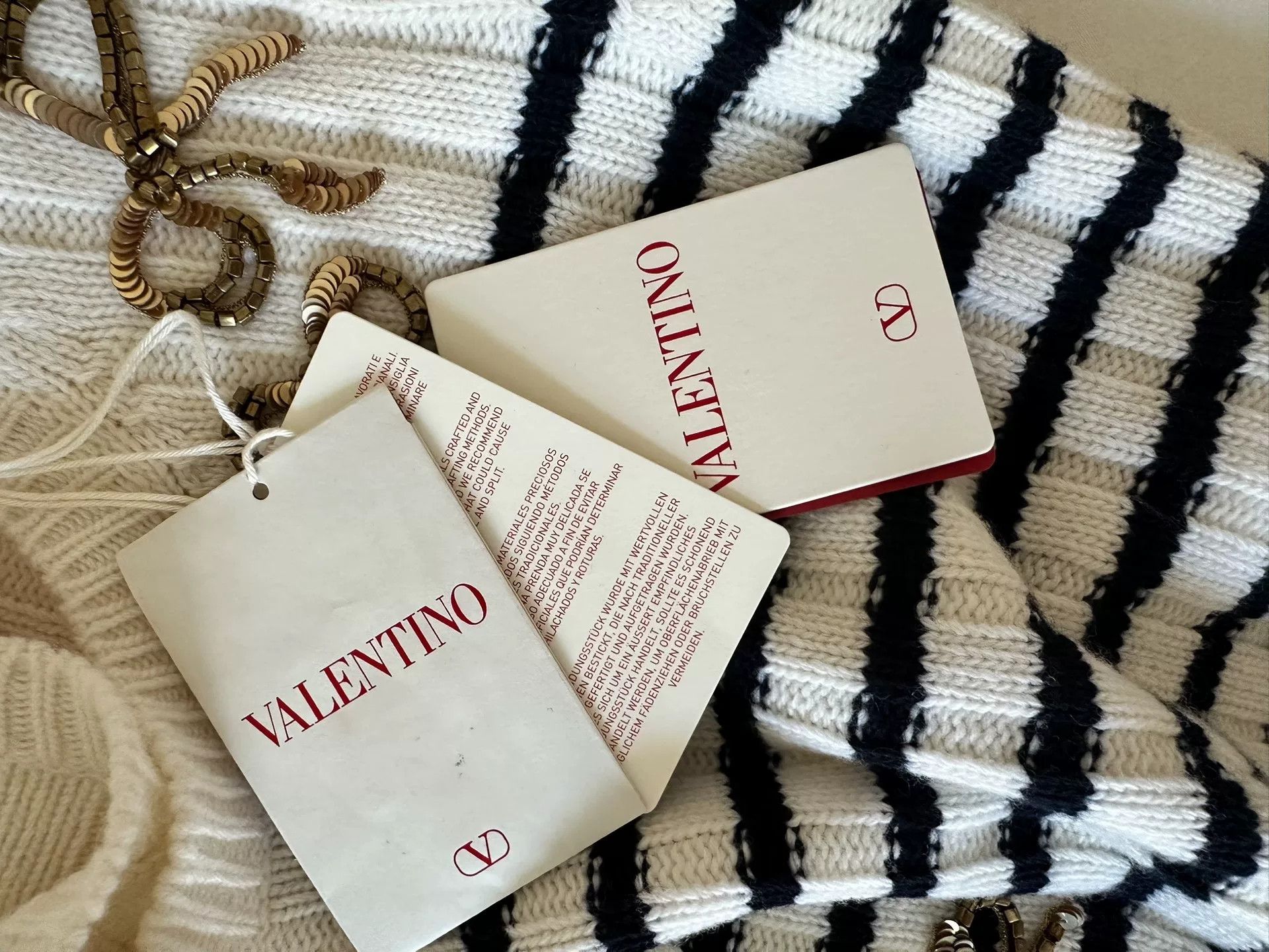 Valentino Valentino Bow Striped Sweater XS Size US XS / EU 42 / 0 - 4 Thumbnail