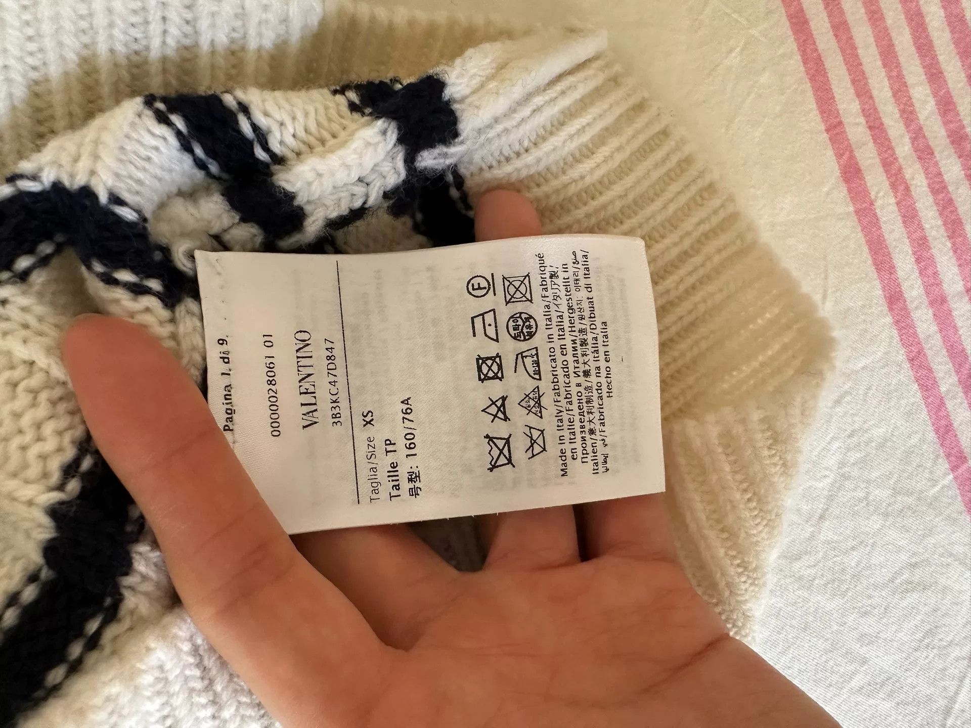 Valentino Valentino Bow Striped Sweater XS Size US XS / EU 42 / 0 - 3 Thumbnail
