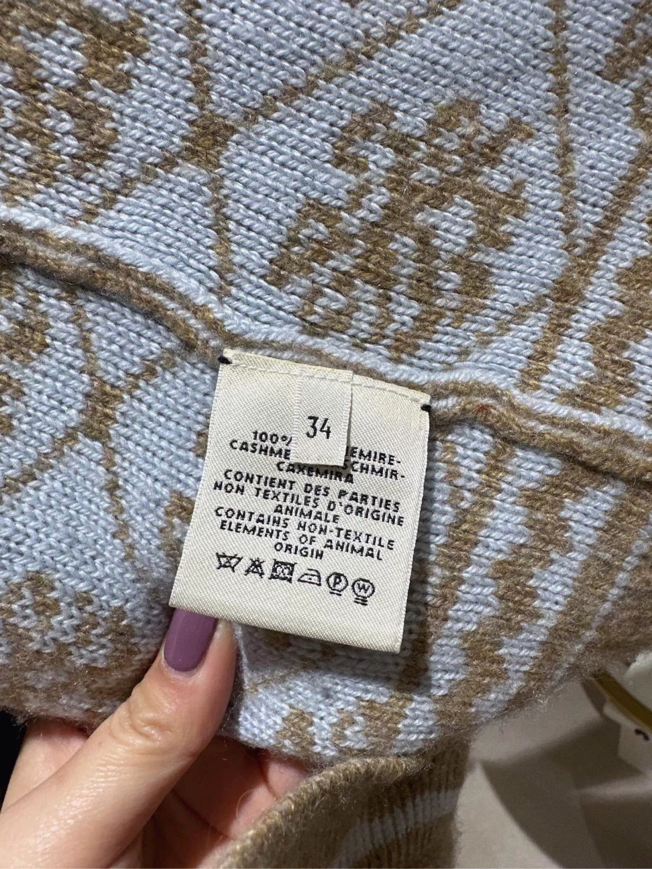 Hermes Hermes Beige Long Cashmere Cardigan Size US XXS / EU 40 - 4 Thumbnail
