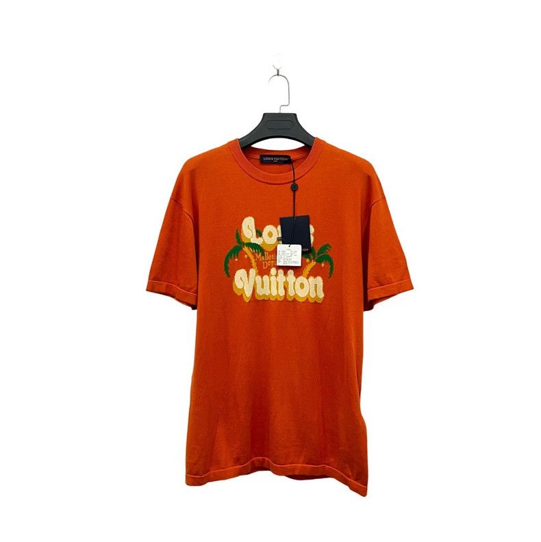 Louis Vuitton Louis Vuitton Orange Coconut Tree Knit Tee Size US M / EU 48-50 / 2 - 2 Thumbnail