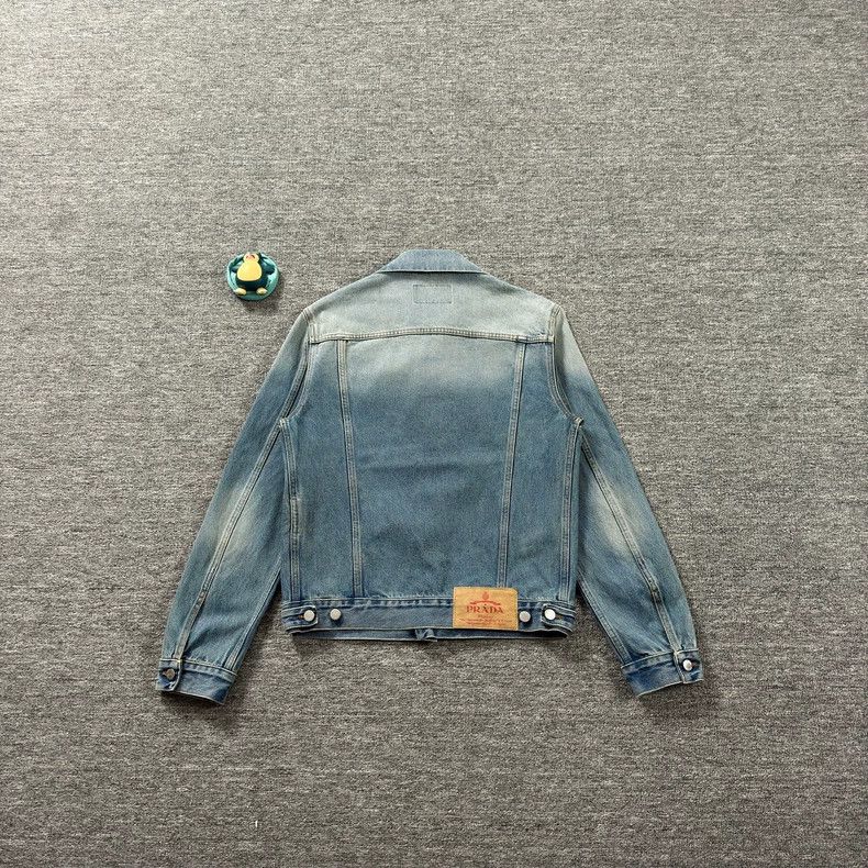 Prada Prada 23 Blue Denim Jacket Size US S / EU 44-46 / 1 - 8 Thumbnail