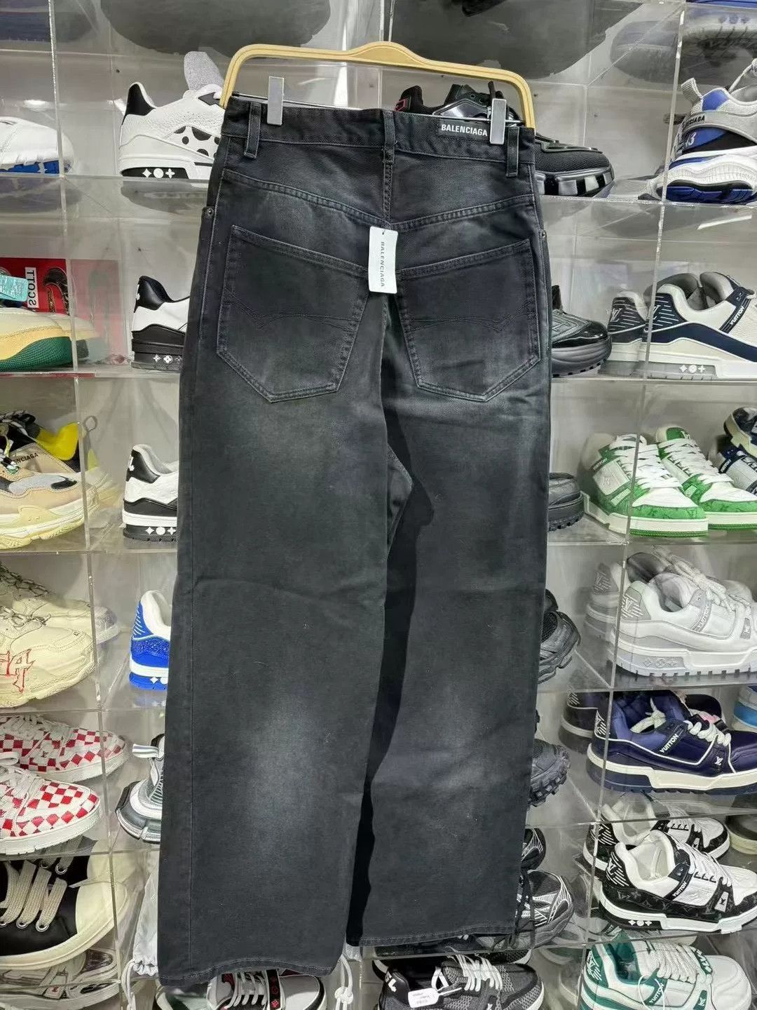 Balenciaga Balenciaga Black Baggy Wide-Leg Jeans Size US 26 / EU 42 - 2 Thumbnail