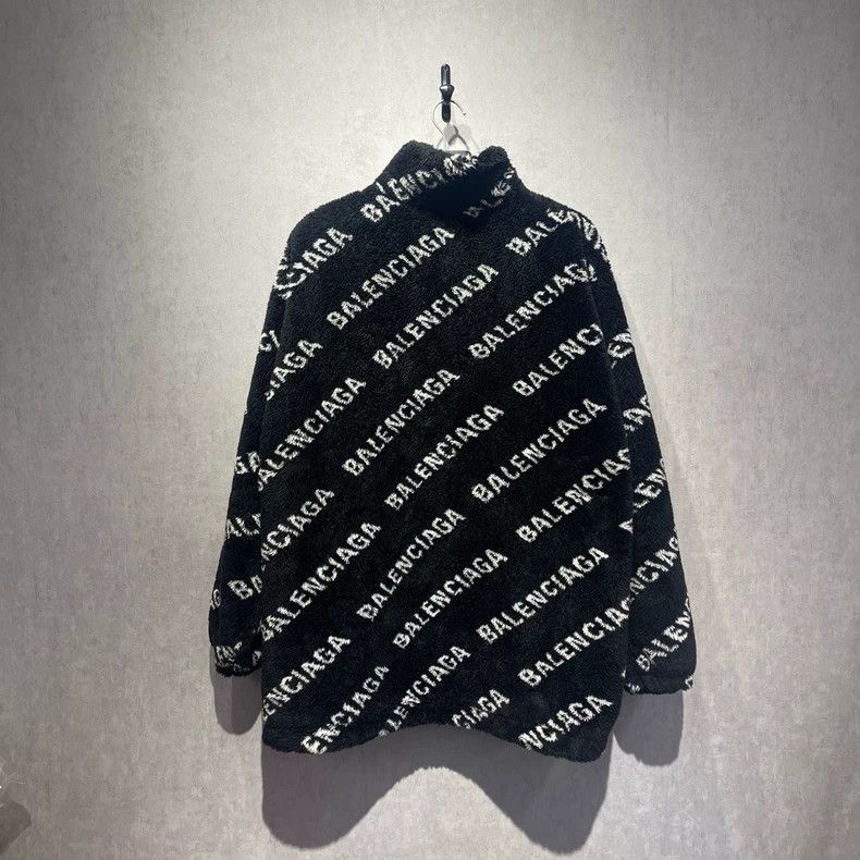 Balenciaga Balenciaga Teddy Fleece Logo Jacket Size US XS / EU 42 / 0 - 2 Thumbnail