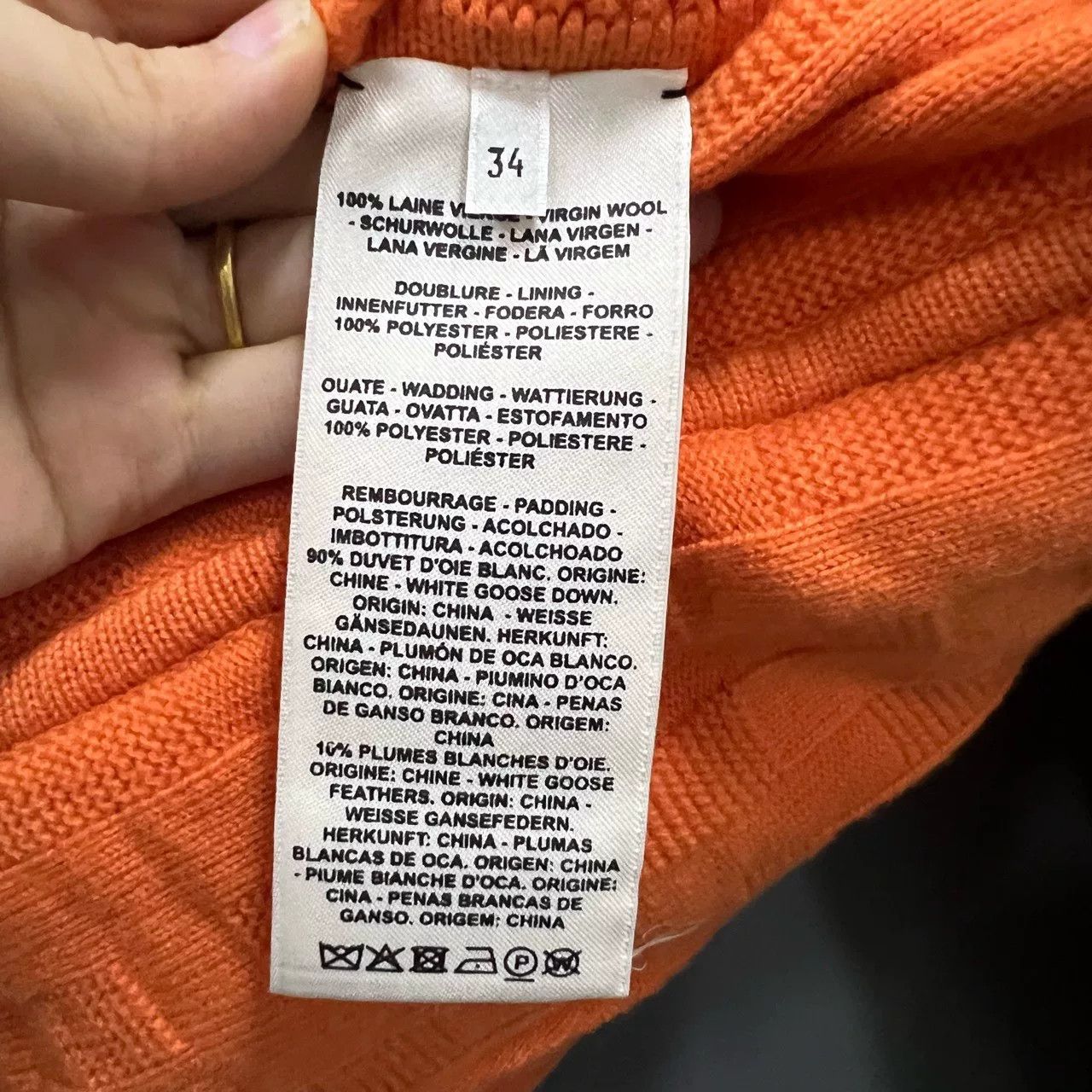 Hermes Hermes Orange Wool H Zip Jacket Size US XS / EU 42 / 0 - 5 Thumbnail