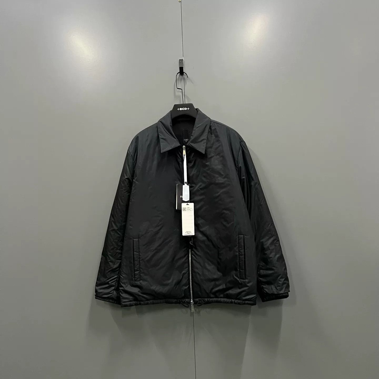 Fendi FENDI Black Logo Reversible Cotton Jacket Size US S / EU 44-46 / 1 - 3 Thumbnail