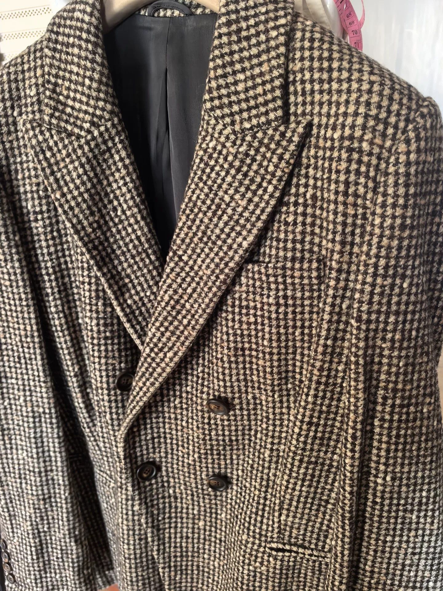 Brunello Cucinelli Brunello Cucinelli Houndstooth Wool Blazer Size US L / EU 52-54 / 3 - 2 Thumbnail