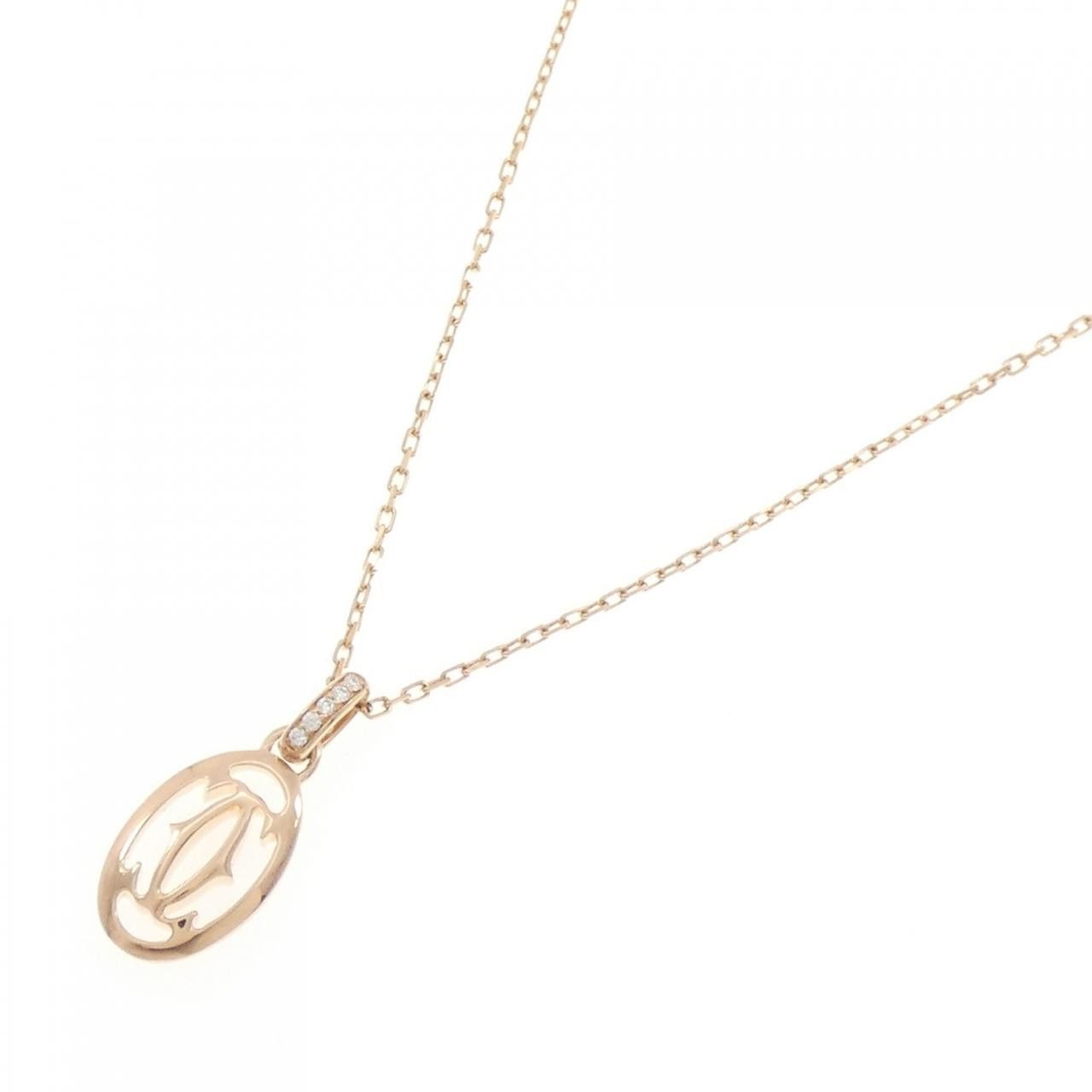 Cartier Cartier Cartier Logo 750 Pink Gold Diamond Necklace Metal Necklace B7219200 DUTY FREE for USA Size ONE SIZE - 2 Thumbnail
