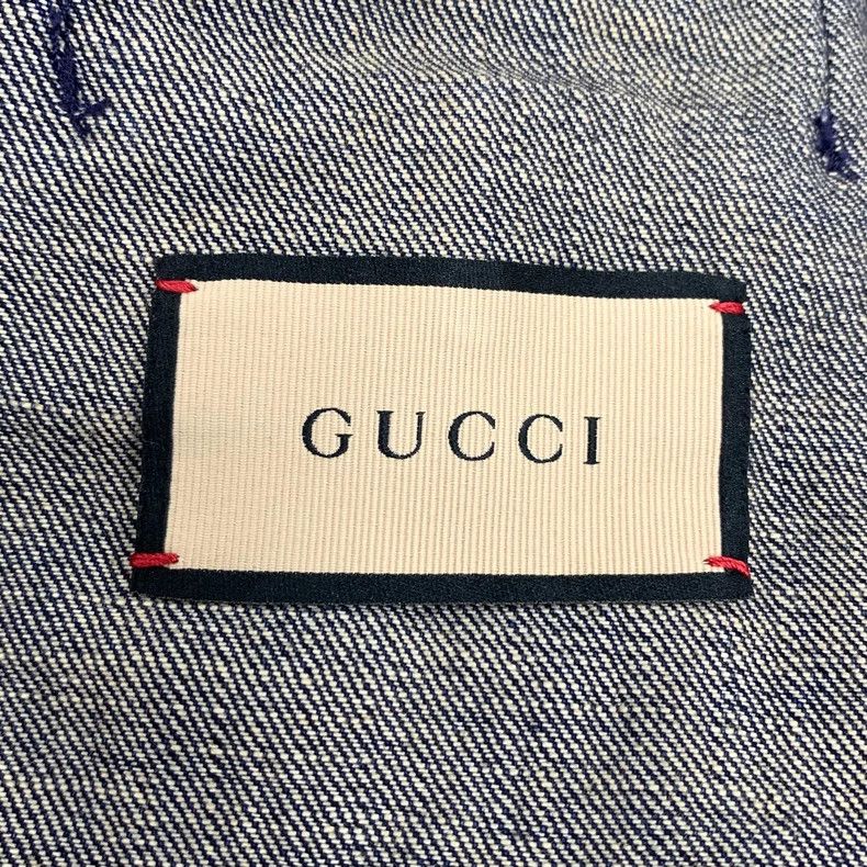 Gucci Gucci Blue Logo Denim Jacket Size US XS / EU 42 / 0 - 6 Thumbnail