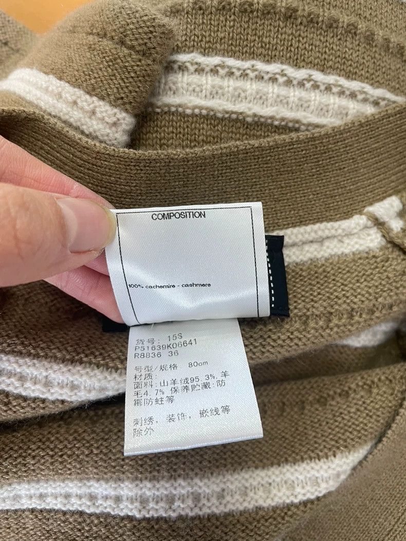 Chanel Chanel Striped Cashmere Knit Dress Size US S / EU 44-46 / 1 - 5 Thumbnail