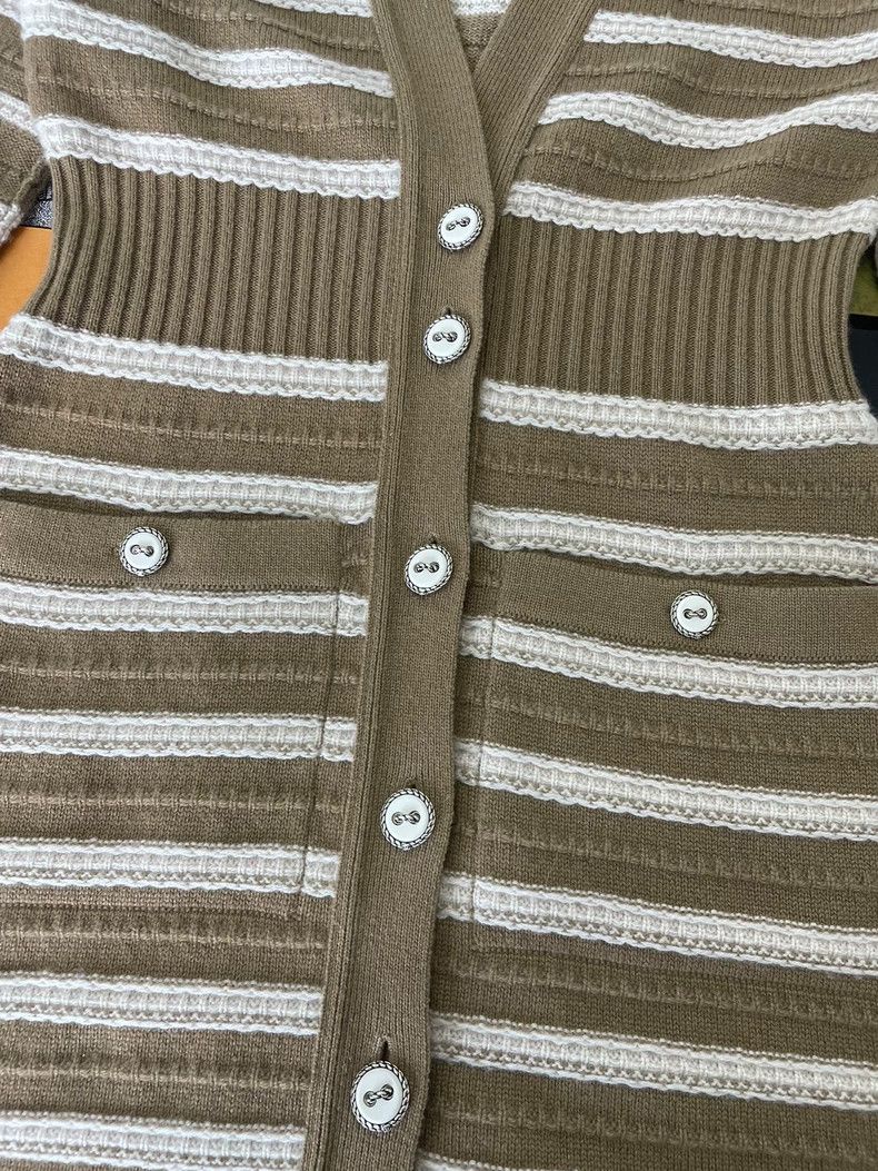 Chanel Chanel Striped Cashmere Knit Dress Size US S / EU 44-46 / 1 - 2 Thumbnail