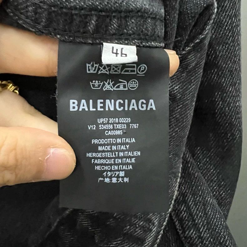 Balenciaga Balenciaga Black Graffiti Denim Jacket Size US L / EU 52-54 / 3 - 4 Thumbnail