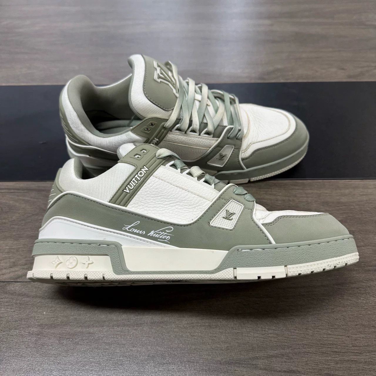 Louis Vuitton Louis Vuitton Trainer Green Size 43 Size US 10.5 / EU 43-44 - 4 Thumbnail