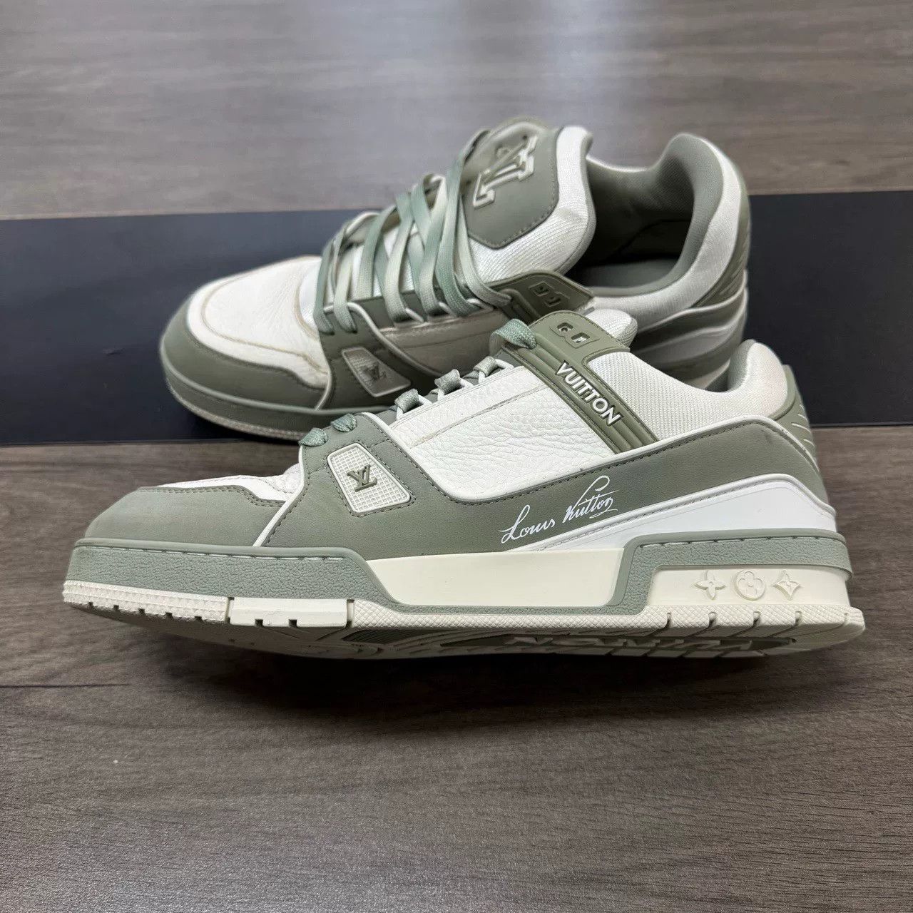 Louis Vuitton Louis Vuitton Trainer Green Size 43 Size US 10.5 / EU 43-44 - 3 Thumbnail