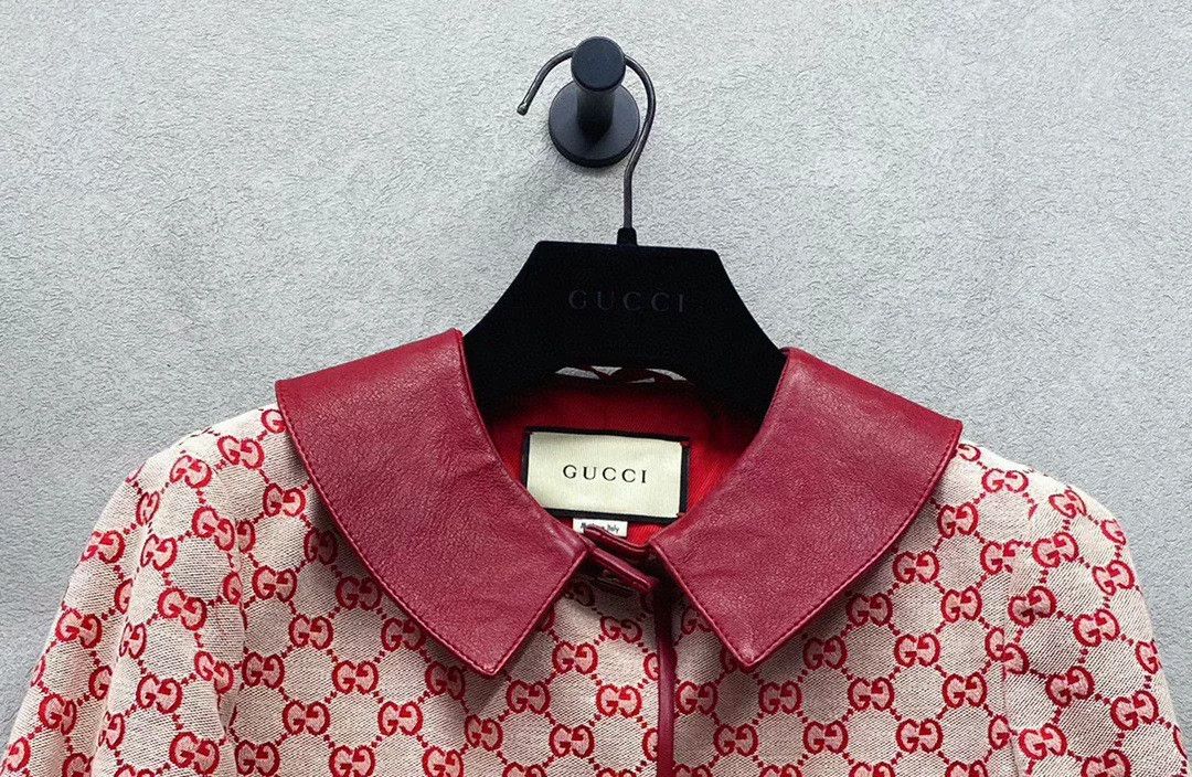 Gucci Gucci Red Leather Collar Coat Size M / US 6-8 / IT 42-44 - 4 Thumbnail