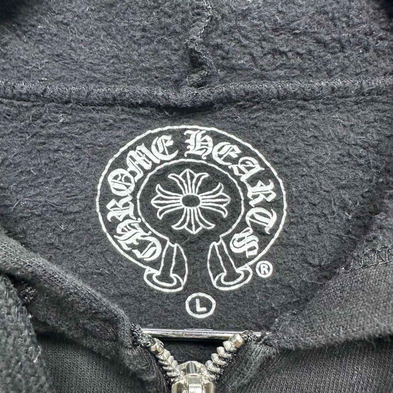 Chrome Hearts Chrome Hearts Black Zip Hoodie with Silver Buckle Size US L / EU 52-54 / 3 - 3 Thumbnail