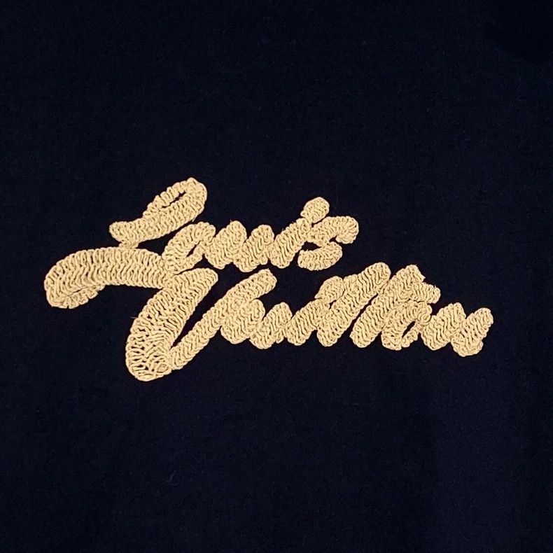 Louis Vuitton Louis Vuitton Black Logo Embroidered T-shirt Size US S / EU 44-46 / 1 - 4 Thumbnail