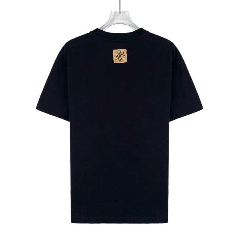 Louis Vuitton Louis Vuitton Black Logo Embroidered T-shirt Size US S / EU 44-46 / 1 - 2 Thumbnail