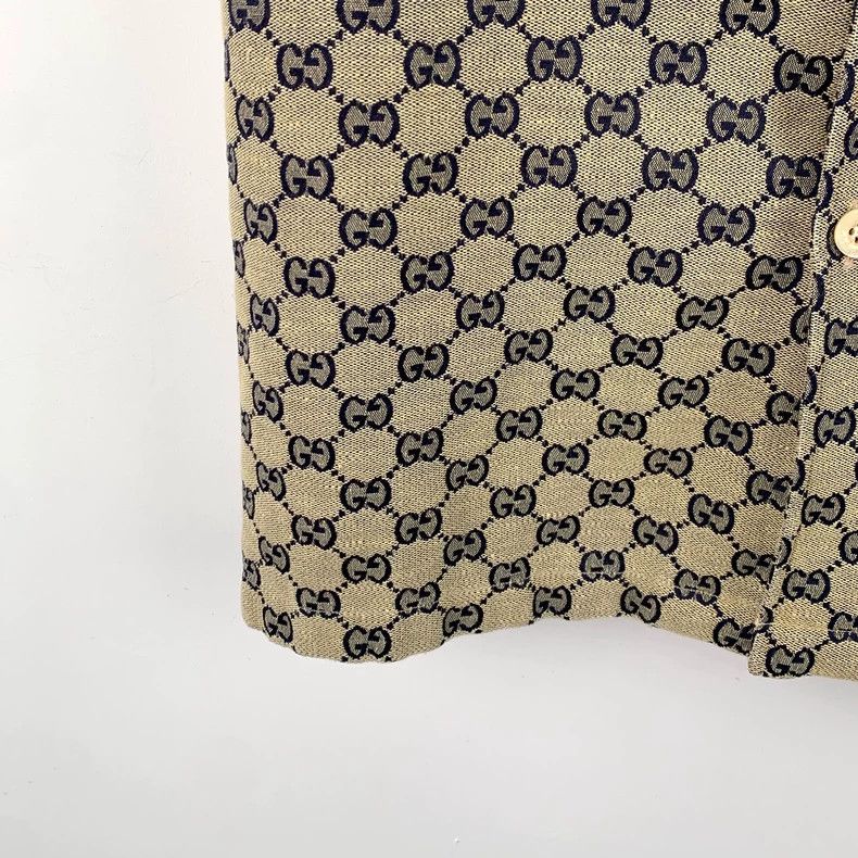 Gucci Gucci Brown Logo Print Short Sleeve Shirt Size US L / EU 52-54 / 3 - 4 Thumbnail
