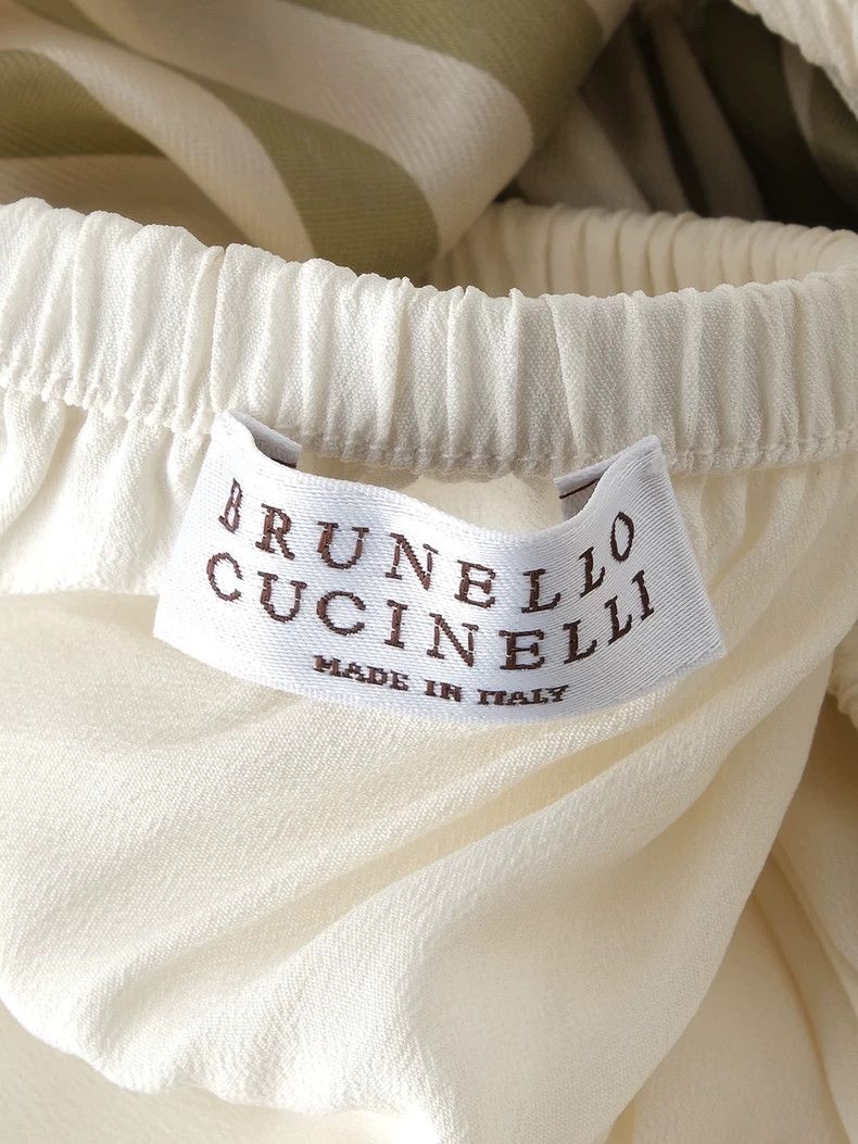 Brunello Cucinelli Brunello Cucinelli Silk Striped Dress XS Size US XS / EU 42 / 0 - 7 Thumbnail